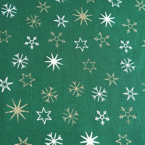 Vánoční ubrusy - Hvězdičky – zelené - Rozměr ubrusu: 75x75