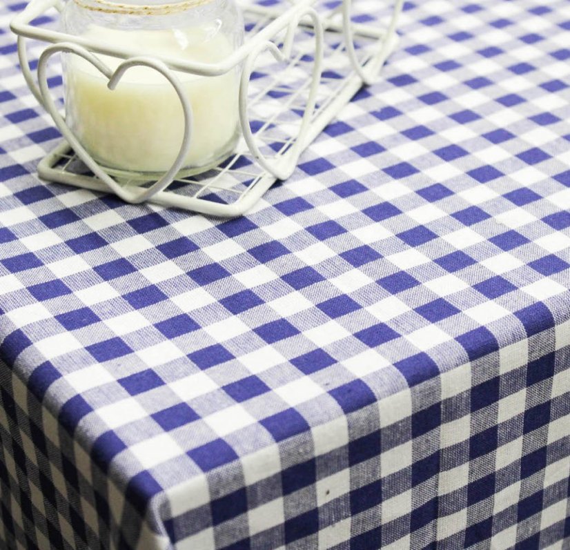 Ubrus kanafas - modrý - Vyber rozměr: 80x80