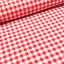 Dekorační látka – Červený kanafas se srdíčky - Šíře materiálu (cm): 140, Vyberte šití: bez obšití