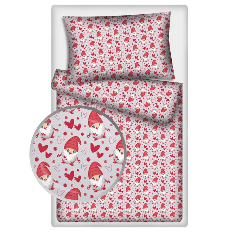 Povlečení hladká bavlna LUX - Skřítci - Rozměr povlečení: 140x200+70x90