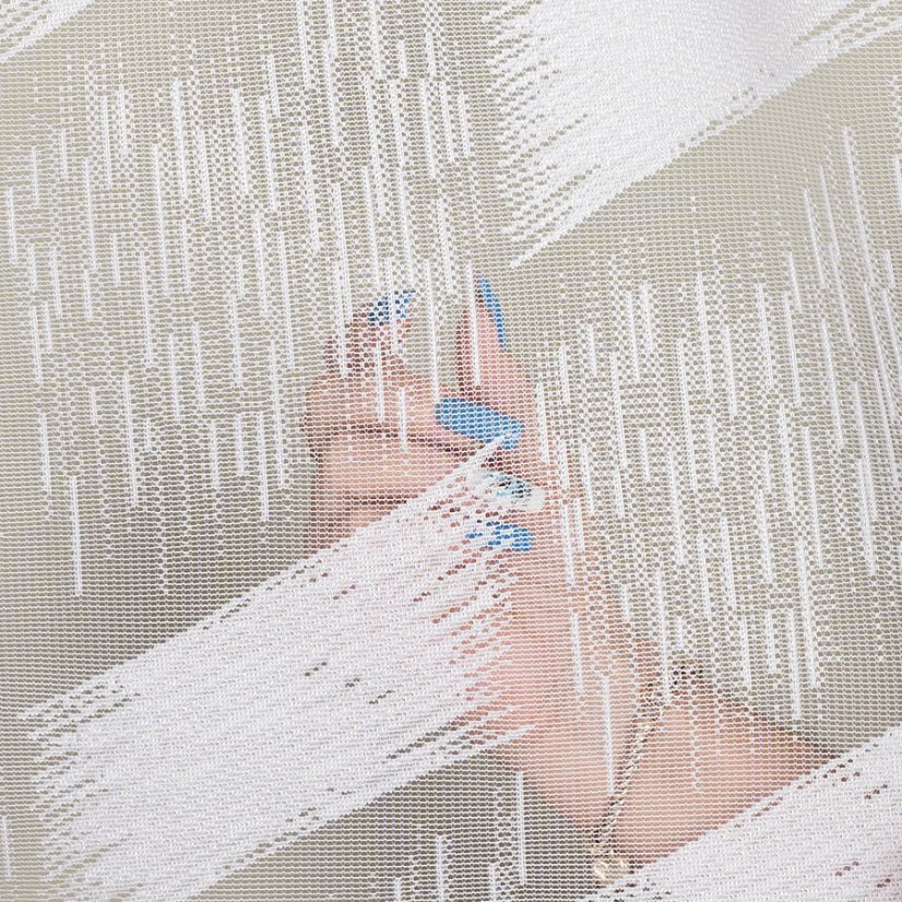 Záclona Geoza - Vyber výšku ↕ (cm): 155, Vyber šitie: bez obšití