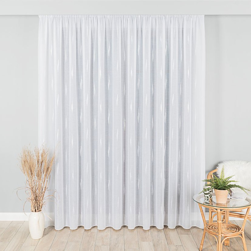 Kusová záclona Anna s olovkom - šedá - Vyber rozmer záclony ↕VxŠ ↔ (cm): 160x300