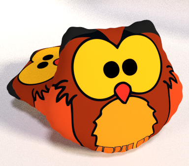 Dětský polštářek Sovička - hnědá