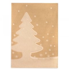 Vánoční utěrka Stromeček - béžová