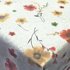 PVC ubrusovina - Květy na mandale
