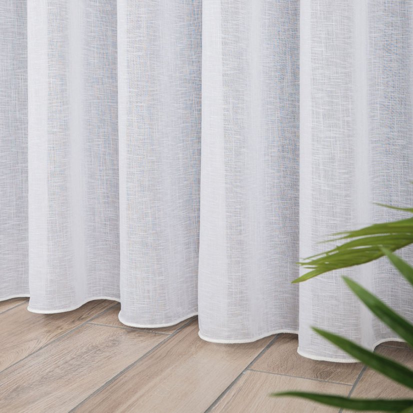 Záclona s olůvkem Adra - nehořlavá - Vyber výšku ↕ (cm): 300, Vyber šití: bez obšití