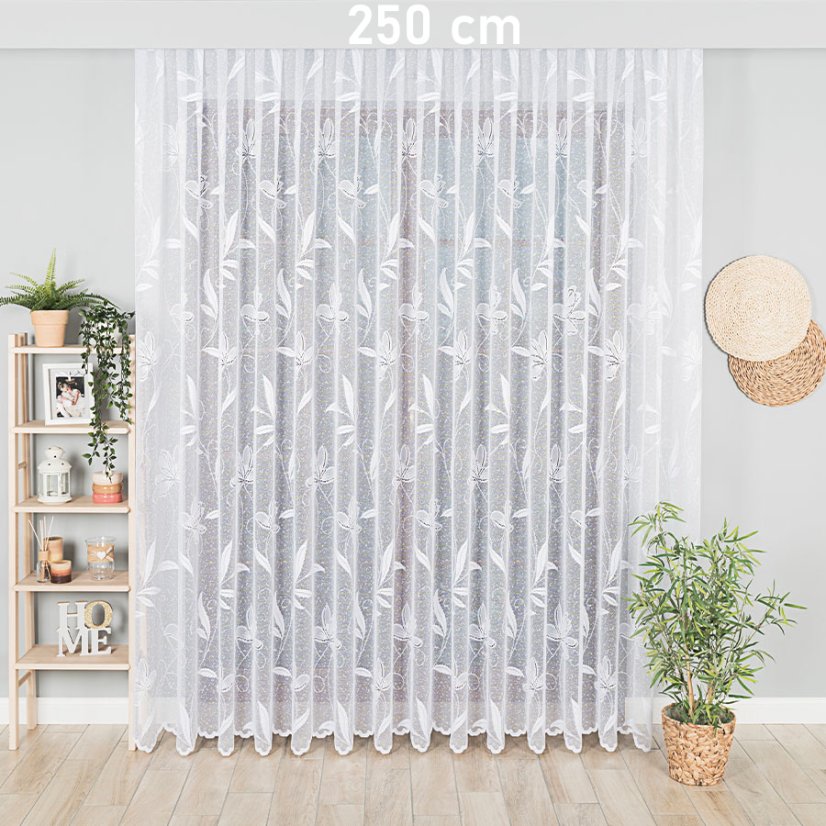 Kusová záclona Naty - Vyber rozmer záclony ↕VxŠ ↔ (cm): 155x300