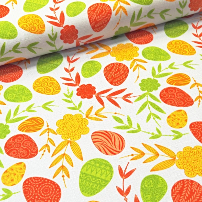 Velikonoční látka na ubrusy Vajíčka - Šírka materiálu ↔ (cm): 160