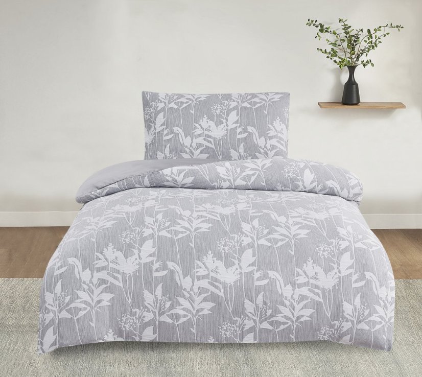 Povlečení Jacquard Nela - šedé - Rozměr povlečení: 140x200+70x90