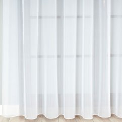 Hladký bílý voál LUX s olůvkem - 300 cm