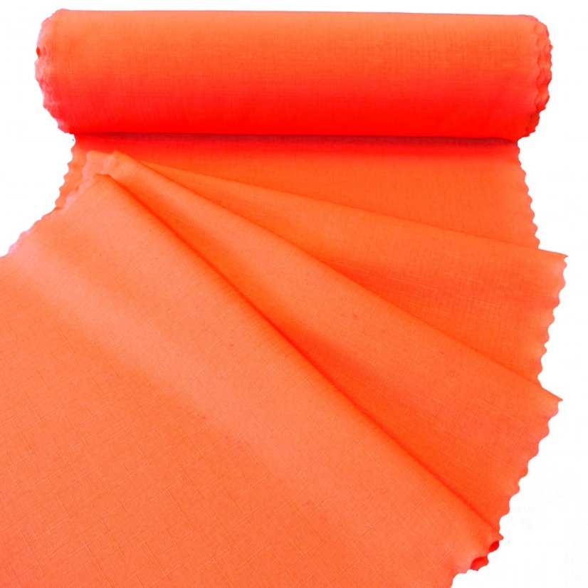 Teflonová šála v metráži - 4312 - oranžová - Šíře materiálu ↔ (cm): 38, Vyber okraje: pouze střih