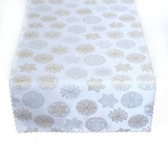 Vánoční běhoun v metráži - Sněhové vločky