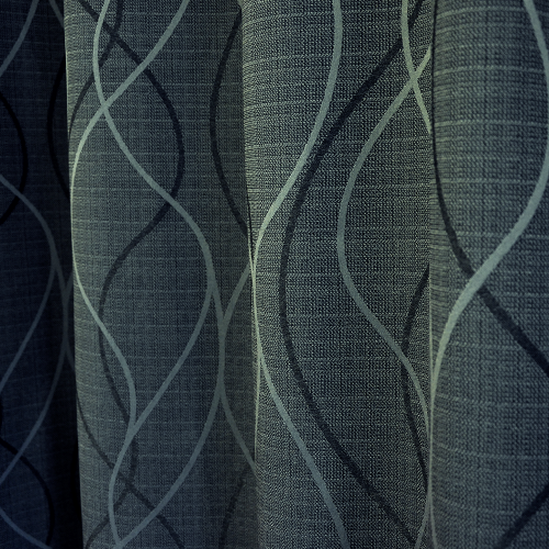 Dekorační látka Zaira - tm. šedá - Šíře materiálu (cm): 150, Vyberte šití: bez obšití