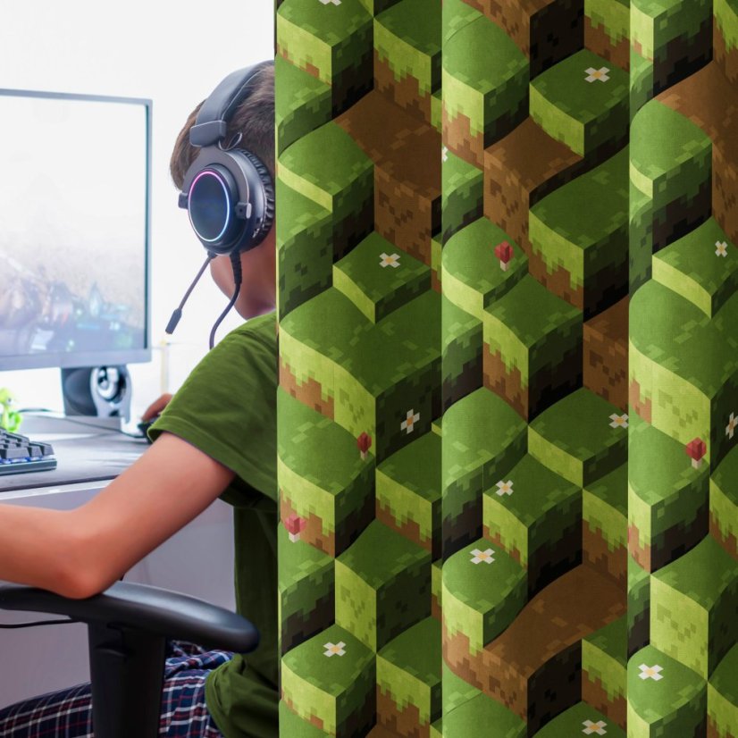 Dekorační látka Pixely - Šíře materiálu ↔ (cm): 160, Vyber šití: bez obšití