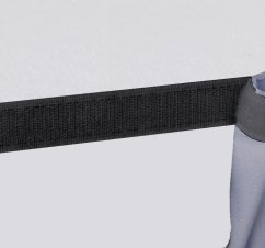 Řasící stuha suchý zip - Grip - černý