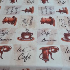 Teflonový ubrus tisk Café