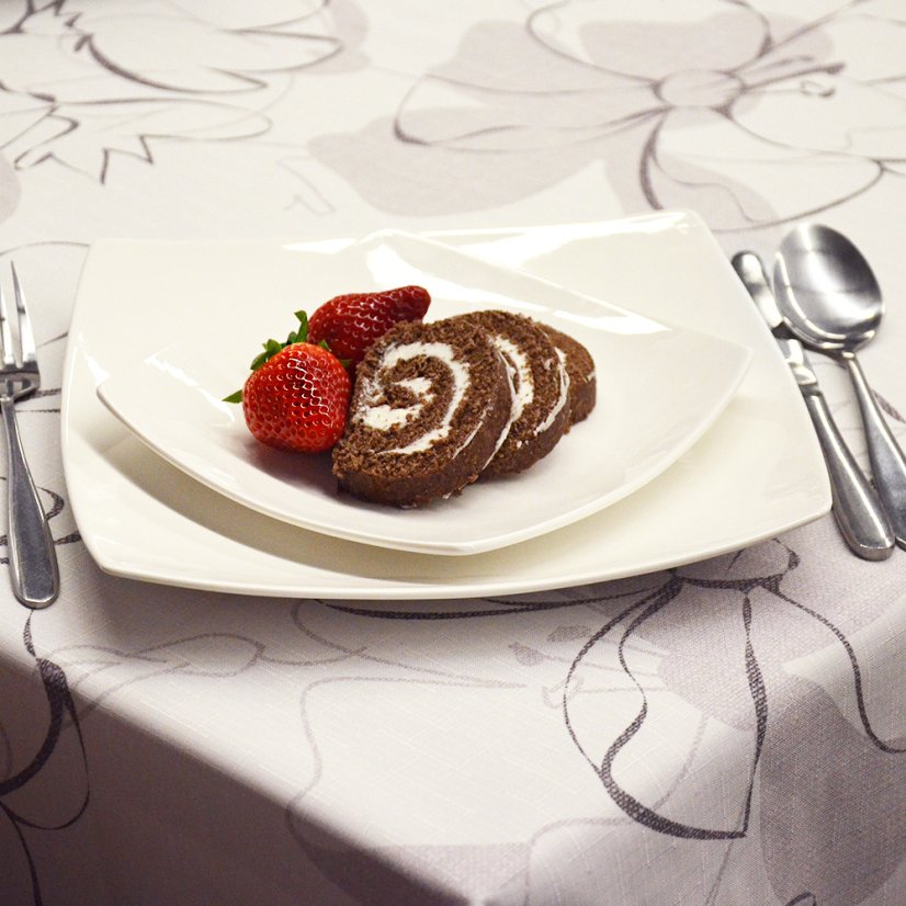 Teflonový ubrus tisk Sintra - šedá - Vyber rozměr: 75x75