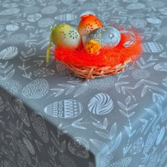 Teflonový velikonoční ubrus  Vejce - šedé