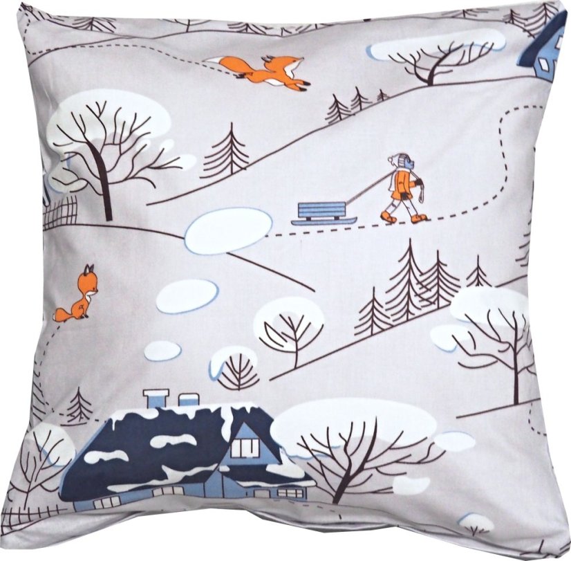 Povlak na polštářek Domeček s liškou