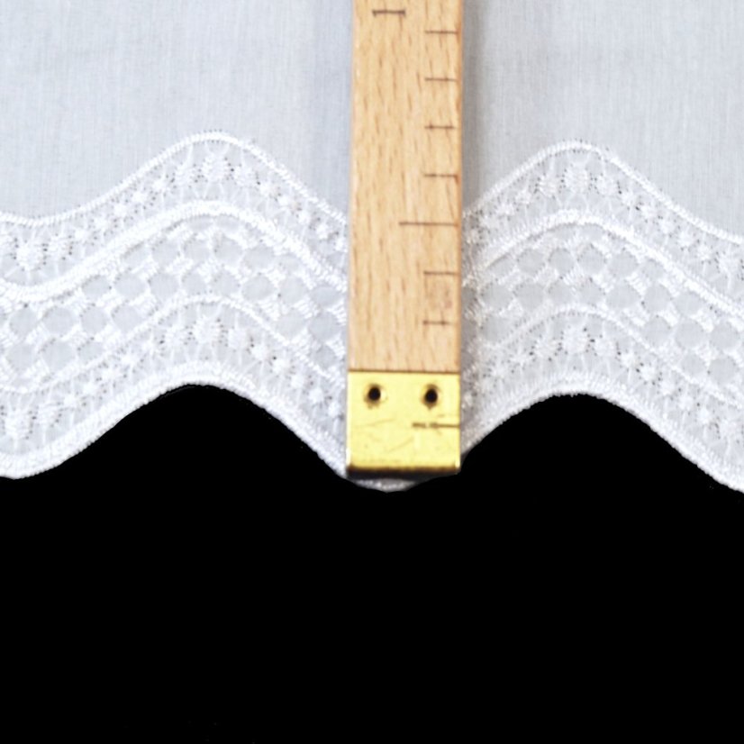 Vitrážová záclona Beáta - Vyber výšku ↕ (cm): 40, Vyber šití: bez obšití