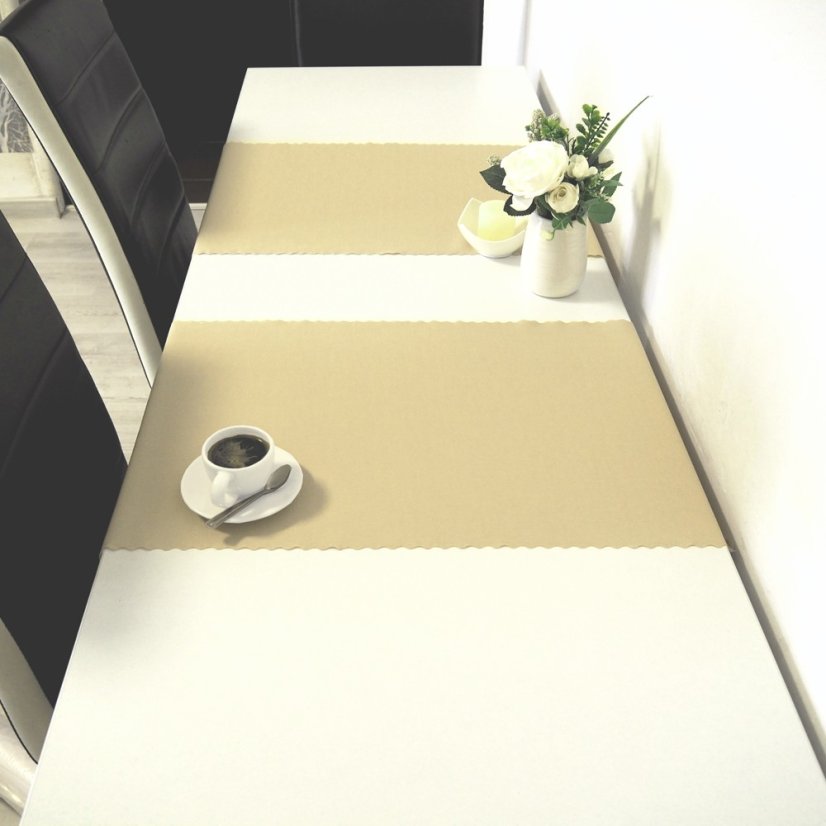 Teflonová šála v metráži - 5040 - Kávová - Šíře materiálu ↔ (cm): 38, Vyber okraje: pouze střih