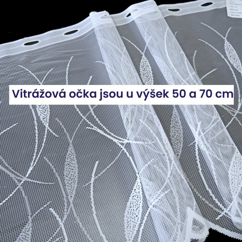 Kusová záclona Mabel - Vyber rozměr záclony  ↕VxŠ ↔ (cm): 50x100