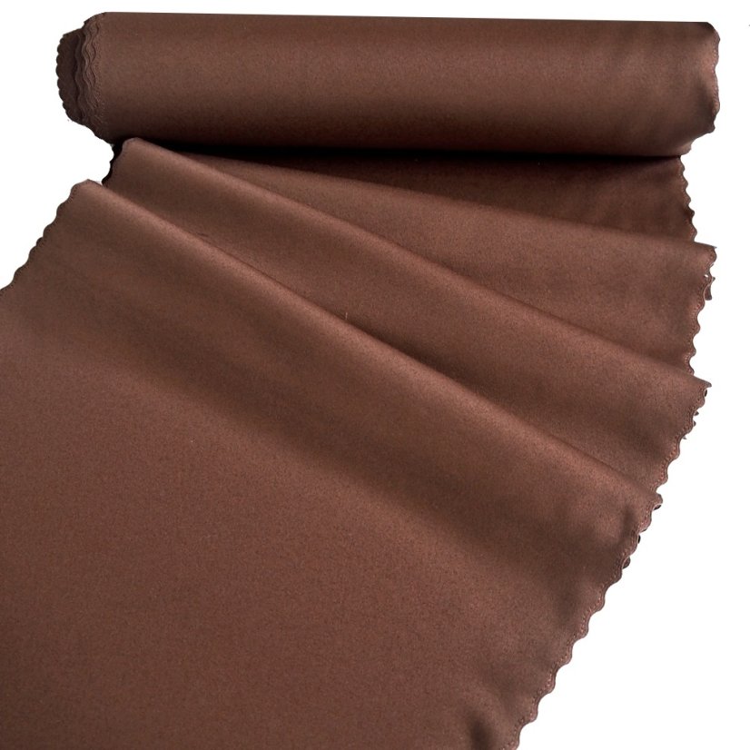 Teflonová šála v metráži Helena - hnědá - Šíře materiálu ↔ (cm): 40, Vyber okraje: pouze střih