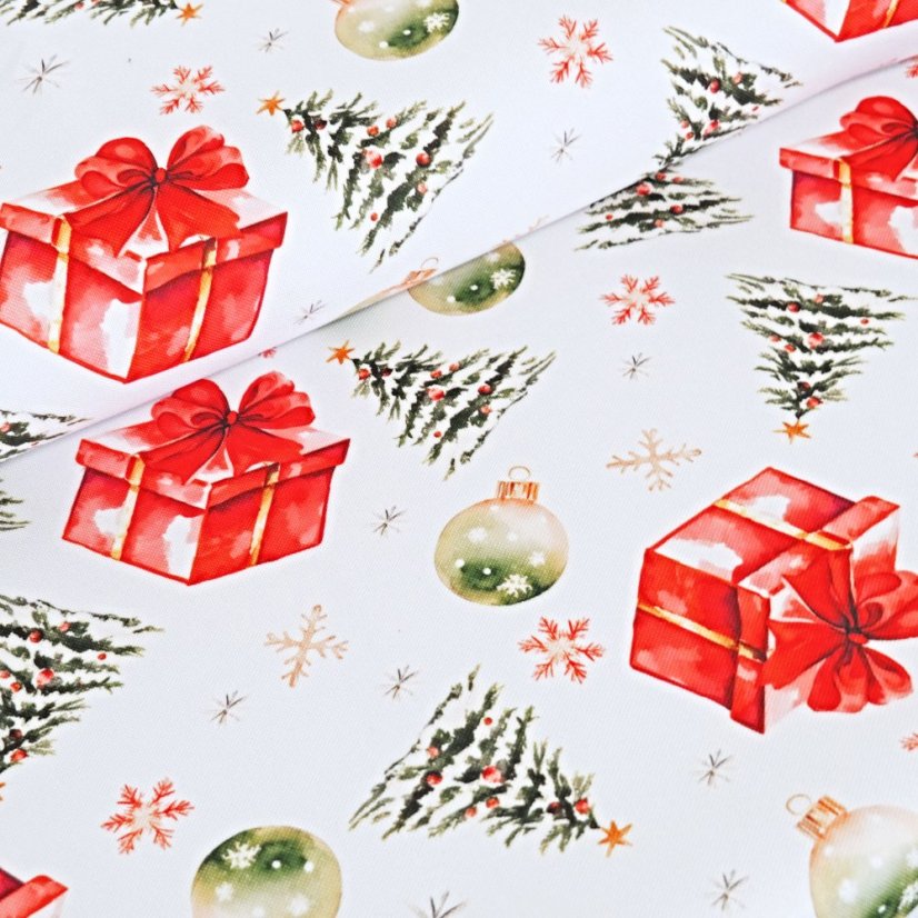 Vánoční ubrusová látka Garden 25268-101 - Šíře materiálu ↔ (cm): 150