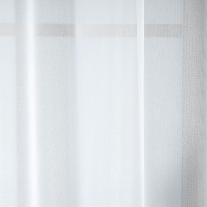 Hladký bílý voál LUX s olůvkem - 330 cm - Vyber výšku ↕ (cm): 330, Vyber šití: bez obšití