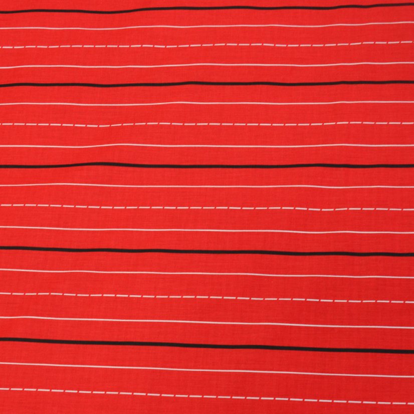 Povlečení bavlněný satén - Contur red - Rozměr povlečení: 140x200+70x90