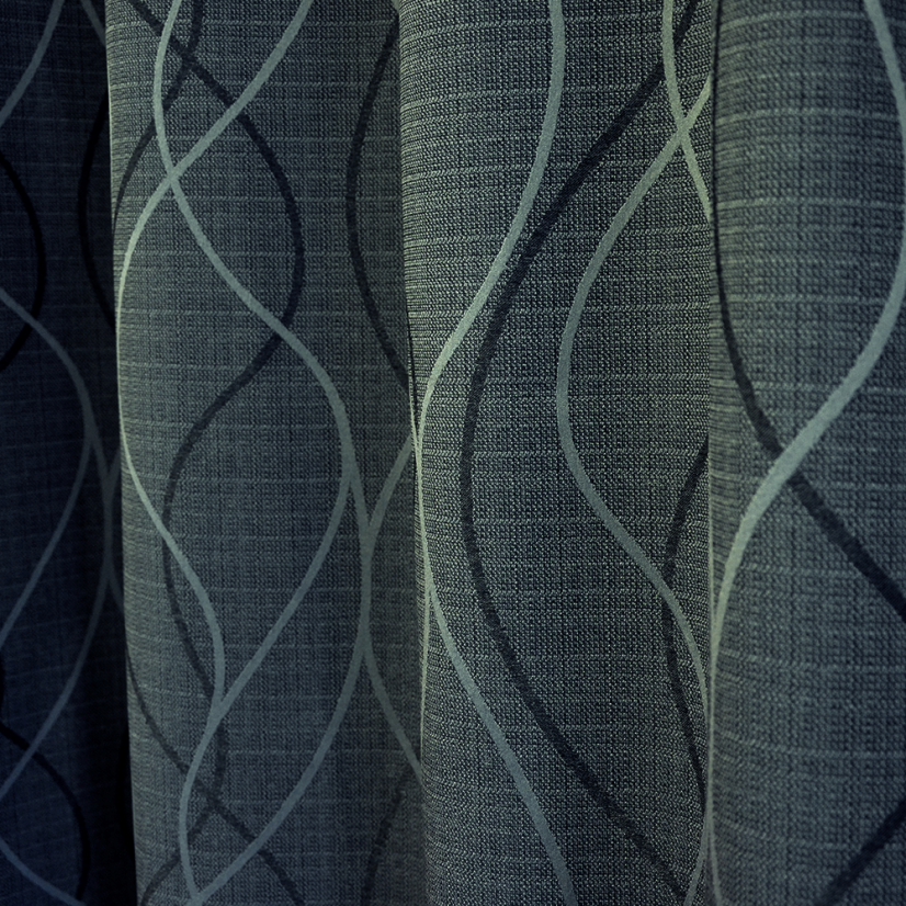 Dekorační látka Zaira - tm. šedá - Šírka materiálu ↔ (cm): 150, Vyber šitie: bez obšití