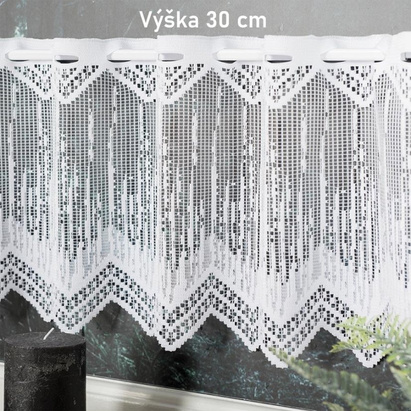 Záclona Amara - Vyber výšku ↕ (cm): 30, Vyber šití: bez obšití