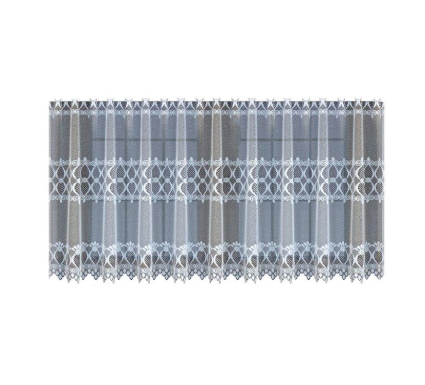 Záclona Elizabet - Vyber výšku ↕ (cm): 45, Vyber šití: bez obšití