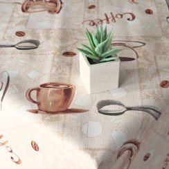 PVC ubrusovina - Coffee