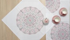 Ubrus Mandala bílá