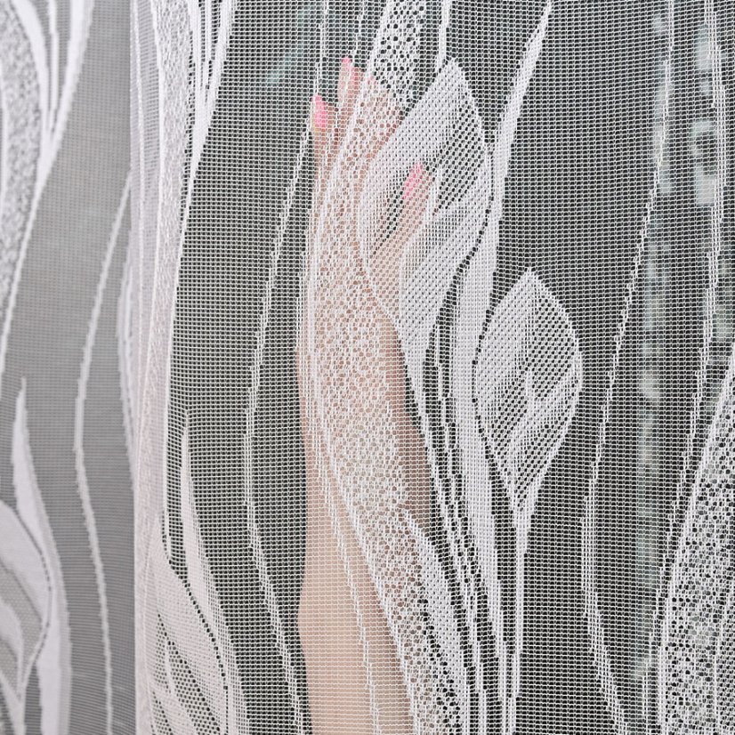 Záclona Anturie - Vyber výšku ↕ (cm): 175, Vyber šití: bez obšití