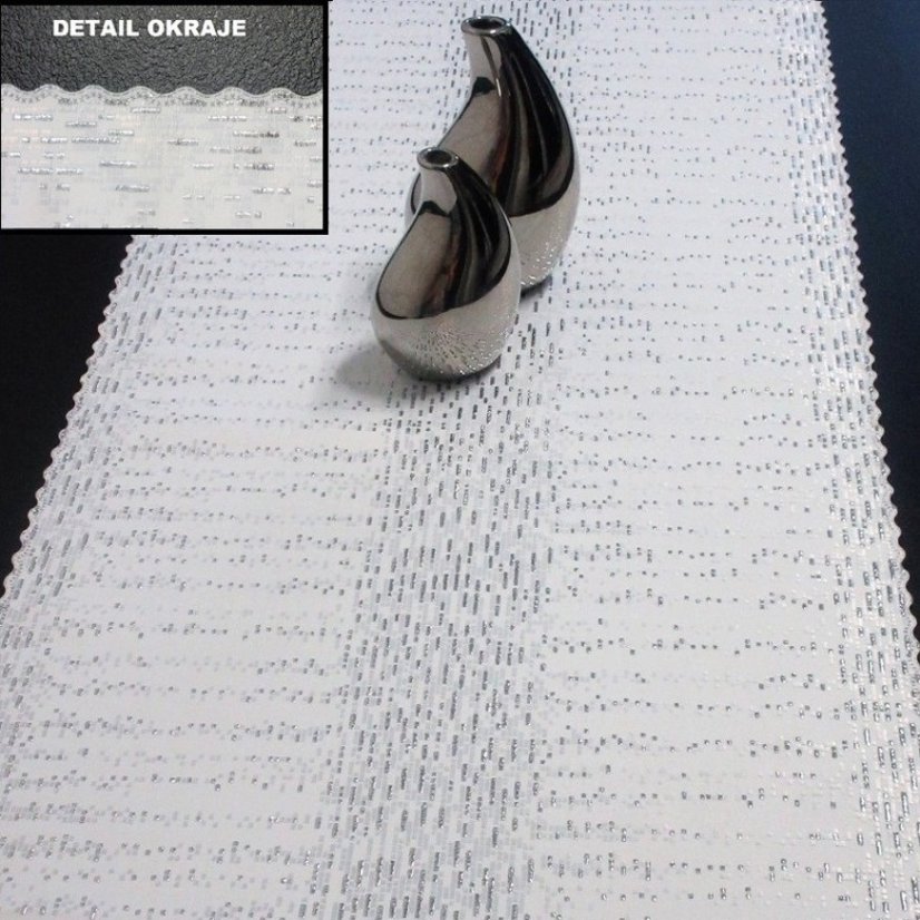 Ubrusové šály Luksa - stříbrná - Vyber rozměr: 40x120