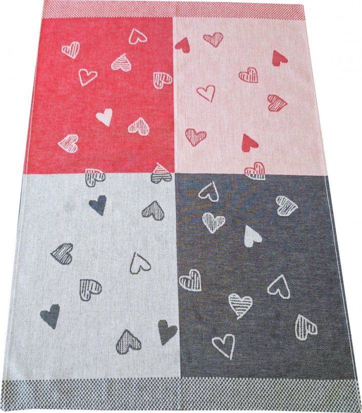 Sada utěrek - Srdíčka