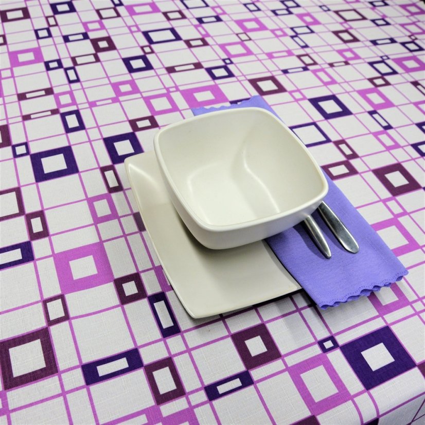 Teflonový ubrus tisk Ester- fialová - Vyber rozmer: 30x40