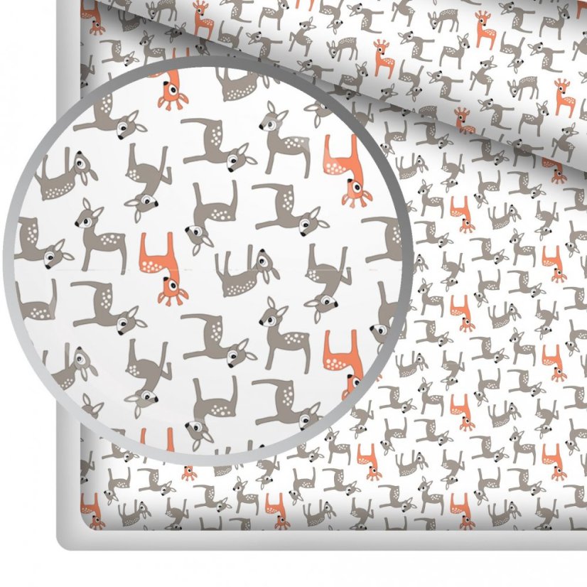 Hladká bavlna – Srnečci - Šíře materiálu ↔ (cm): 160