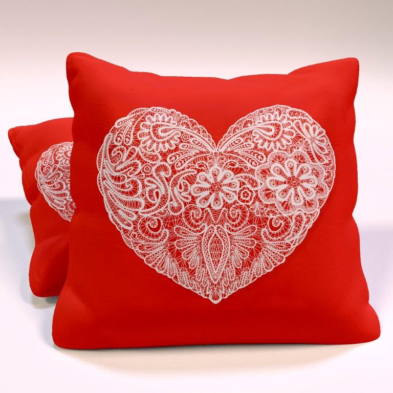 Polštářek Srdce - červené
