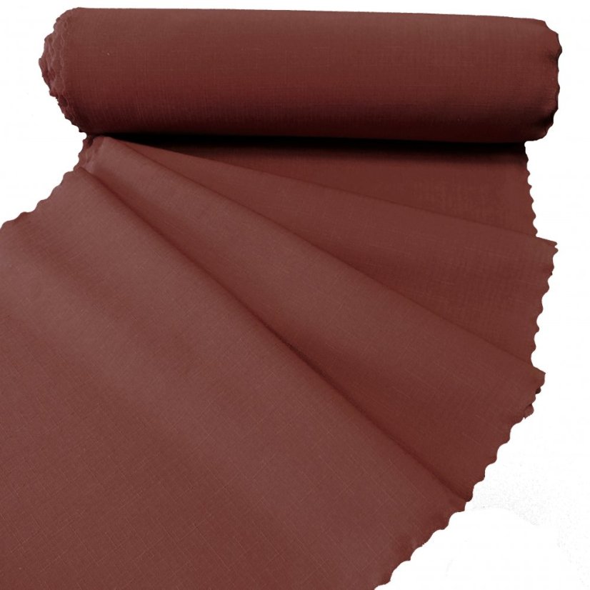 Teflonová šála v metráži - 368 - hnědá - Šíře materiálu ↔ (cm): 38, Vyber okraje: pouze střih