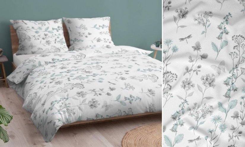 Flanelové povlečení Vivien - Rozměr povlečení: 140x200+70x90