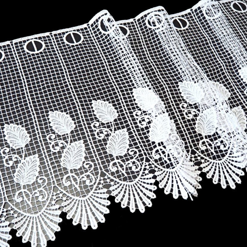 Macramé záclona Sofia - Vyber výšku ↕ (cm): 40, Vyber šití: bez obšití