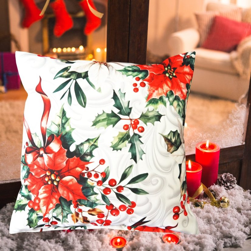 Povlak na polštářek Vánoční růže