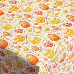 Velikonoční ubrusy - Oranžové kraslice