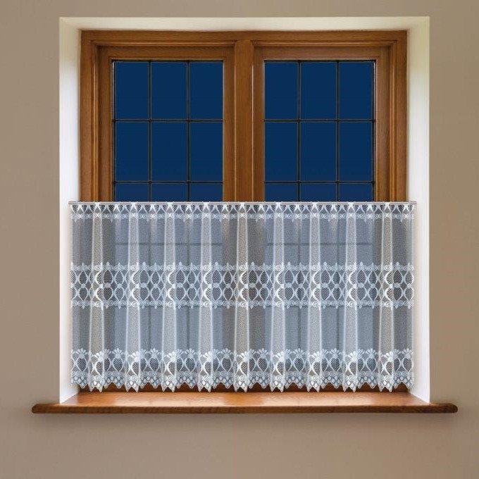 Záclona Elizabet - Vyber výšku ↕ (cm): 45, Vyber šití: bez obšití