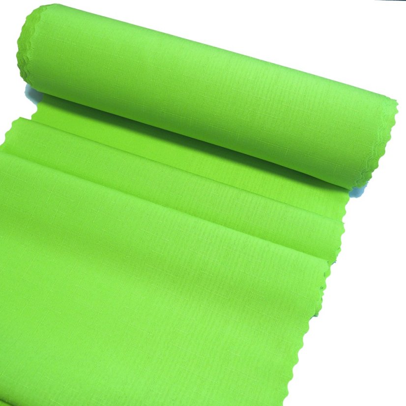 Teflonová šála v metráži - 3187 - jarní zelená - Šíře materiálu ↔ (cm): 38, Vyber okraje: pouze střih