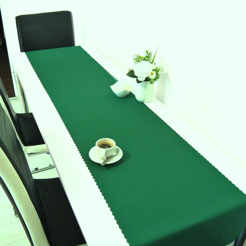 Teflonová šála v metráži - 3046 - tmavě zelená - Šíře materiálu ↔ (cm): 38, Vyber okraje: pouze střih