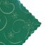 Vánoční ubrusy - Vločky s vlnkou zeleno/zlaté - Rozměr ubrusu: 30x30